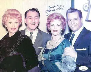 Marjorie Lord signed Vintage Color 8X10 Photo My Best- JSA Hologram #DD90953 (w/ Danny Thomas/Lucille Ball/Desi Arnaz)
