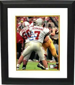 Joe Germaine signed Ohio State Buckeyes 8X10 Photo Custom Framing #7 '97 Rose Bowl MVP