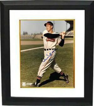 Al Rosen signed Cleveland Indians 8x10 Photo Custom Framing #7 (swing)