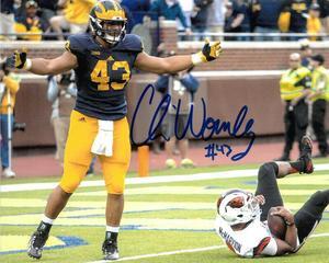 Chris Wormley signed Michigan Wolverines 8x10 Photo #43 (sack- horizontal)