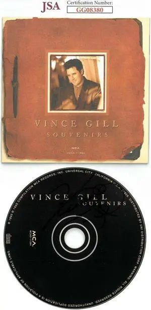 Vince Gill signed Souvenirs Album CD with Cover- JSA #GG08380