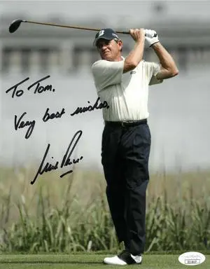 Nick Price signed PGA Tour 8x10 Photo To Tom Very Best Wishes- JSA #II11617