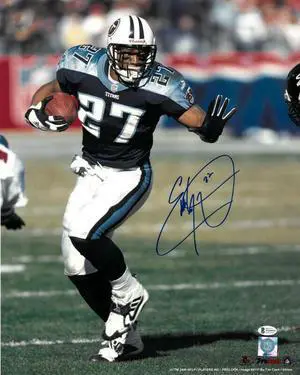 Eddie George signed Tennessee Titans NFL 16X20 Photo #27- Beckett Witnessed