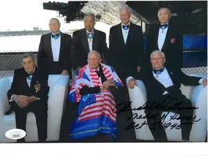 Hershel W. Williams signed WWII Vintage Color 8x10 Photo Medal of Honor Oct 5, 1945- JSA #JJ96453
