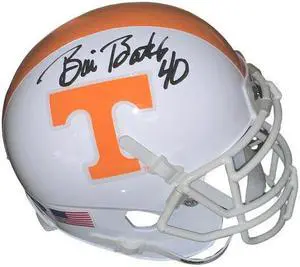 Bill Bates signed Tennessee Volunteers Schutt NCAA Authentic Mini Helmet #40- PSA Authentic