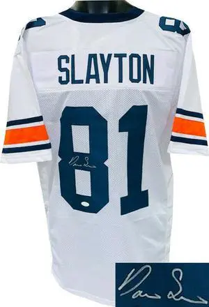 Darius Slayton signed White Custom Stitched College Football Jersey XL- JSA Witnessed