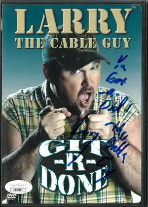 Larry the Cable Guy signed 2004 Git-R-Done Comedy DVD Video Cover/Case/Disc "U Got -R- Did"- JSA #KK58201