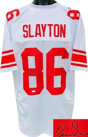 Darius Slayton signed White Custom Stitched Pro Style Football Jersey XL- JSA Witnessed