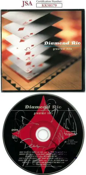 Diamond Rio multi signed 1997 Greatest Hits Album CD w/ Cover & Case- 6 sigs- JSA #KK58179