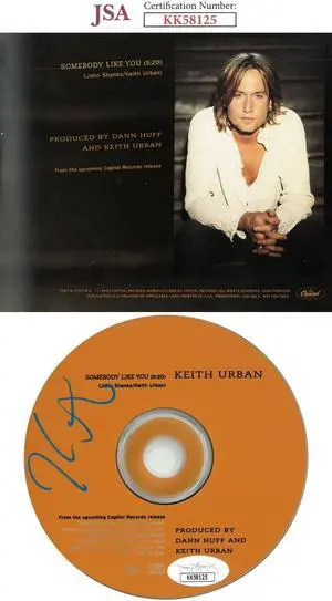 Keith Urban signed 2002 Somebody Like You Single CD w/Back Cover w/ Case- JSA #KK58125
