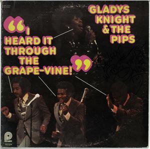 Gladys Knight signed 1975 I Heard It Through The Grape-Vine! Album Cover/LP/Vinyl/Record To Helen With Love- JSA #JJ96551