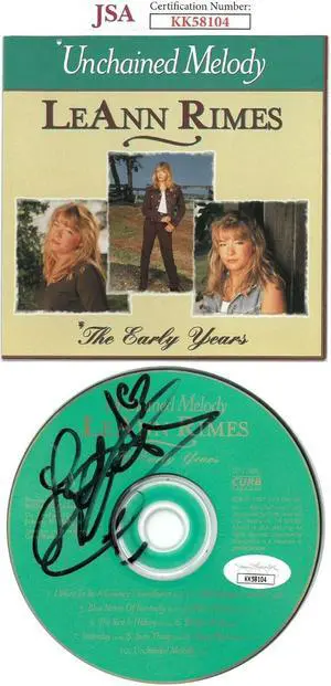 LeAnn Rimes signed Unchained Melody The Early Years Album CD w/ Cover & Case- JSA #KK58104
