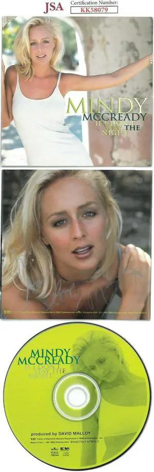 Mindy McCready signed 1997 If I Don't Stay The Night Album Back Cover w/ CD & Case To Lori- JSA #KK58079