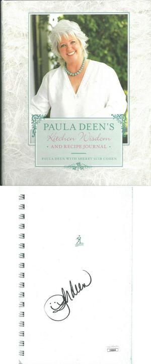 Paula Deen signed 2008 Kitchen Wisdom and Recipe Journal Hardcover Book- JSA #JJ96644