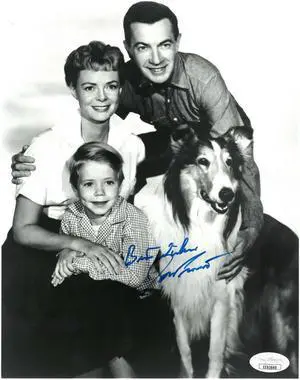 Jon Provost signed Lassie Vintage B&W 8x10 Photo- JSA #EE63640 (Timmy Martin)