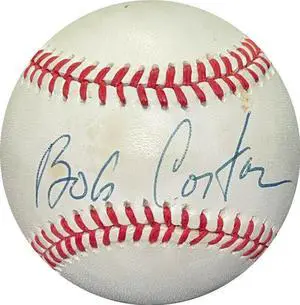 Bob Costas signed ROAL Rawlings Official American League Baseball minor tone spots- JSA #NN13622 (HOF/Sportscaster)