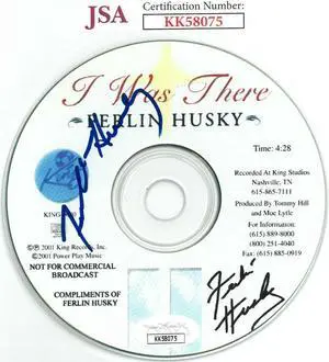 Ferlin Husky signed 2001 I Was There King Records Album CD & Case- JSA #KK58075