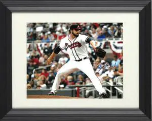Bryse Wilson signed Atlanta Braves 8x10 Photo Custom Framing (white jersey)