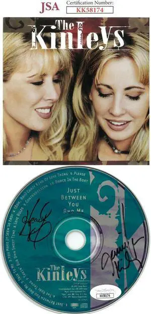 The Kinleys (Jennifer & Heather) dual signed 1997 Just Between You & Me Album CD w/ Cover & Case- JSA #KK58174