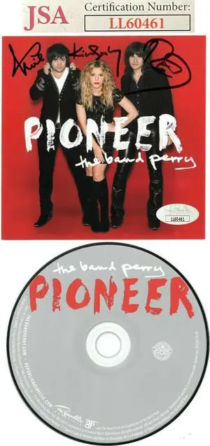 The Band Perry signed 2013 Pioneer Album Cover w/ CD & Case- JSA #LL60461- Kimberly, Reid and Neil Perry- 3 sigs