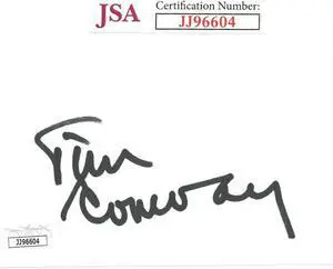 Tim Conway signed 3x5 Index Card- JSA #JJ96604 (McHale's Navy/Carol Burnett Show/Dorf)