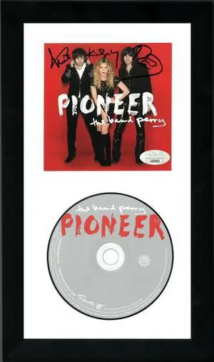 The Band Perry signed 2013 Pioneer Album Cover w/ CD 6.5x12 Custom Framing- JSA- Kimberly, Reid and Neil Perry - 3 sigs