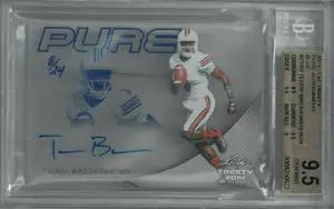 Teddy Bridgewater signed 2014 Leaf Trinity Pure Autographs Blue Rookie Card (RC) #PTB2- 8/24- Beckett/BGS Graded 9.5/Auto 10