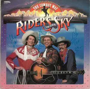 Riders In The Sky signed 1987 The Cowboy Way Album Cover/LP/Vinyl/Record- JSA- Ranger Doug/Too Slim/Joey the Cow Polka King