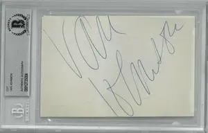 Van Johnson signed 4x5 Cut Signature- Beckett Encapsulated (1940's/1950's Hollywood MGM Film Legend/Thirty Seconds Over Tokyo)