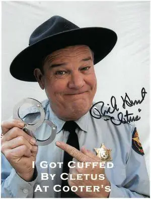 Rick Hurst signed The Dukes of Hazzard 8x10 Photo "Cletus" Cuffed at Cooter's