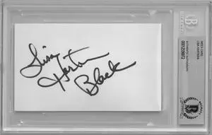 Lisa Hartman Black signed 3x5 Index Card- Beckett/BAS Encapsulated (Knots Landing/Actress/Singer)