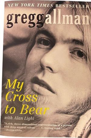Gregg Allman signed "My Cross To Bear"Embossed Softcover Book Minor imperfection- JSA #AC92485 (Allman Brothers Band)