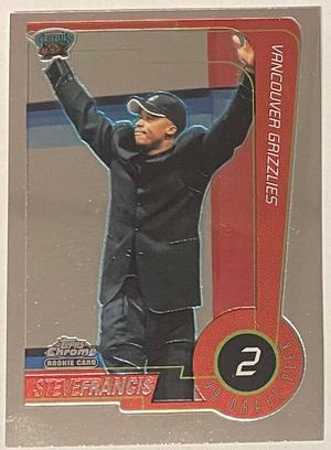 Steve Francis 1999-00 Topps Chrome Rookie Card (RC) #118 (Vancouver Grizzlies)