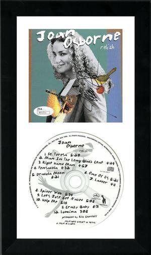 Joan Osborne signed 1995 Relish Album CD Cover w/ CD 6.5x12 Custom Framing- JSA #R51211