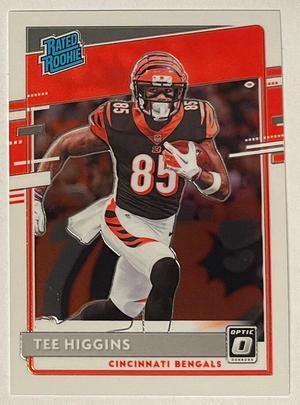 Tee Higgins 2020 Panini Donruss Optic Rated Rookie Card (RC) #160 (Cincinnati Bengals)