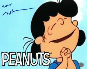 Melanie Kohn signed PEANUTS 8x10 Photo w/ Lucy- AWM Hologram