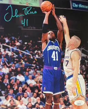 Glen Rice signed Charlotte Hornets 8x10 Photo- JSA Authenticated (jump shot)