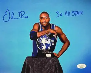 Glen Rice signed Charlotte Hornets 8x10 Photo 3X All Star- JSA Authenticated