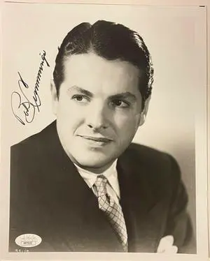 Bob/Robert Cummings signed Vintage B&W 8x10 Photo- JSA #PP75193 (Hollywood Legend)