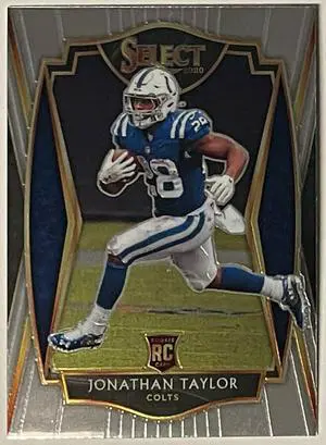 Jonathan Taylor 2020 Panini Select Premier Level Rookie Football Card (RC) #153 (Indianapolis Colts)