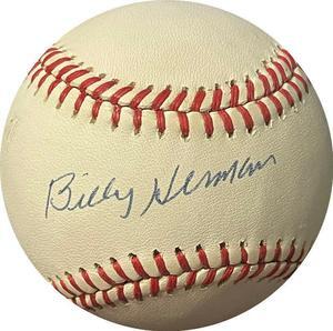 Billy Herman signed RONL Rawlings Official National League Baseball imperfect (Chicago Cubs)