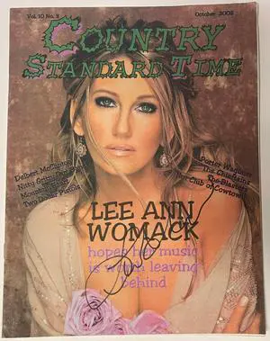 Lee Ann Womack signed 2002 Country Standard Time Full Magazine