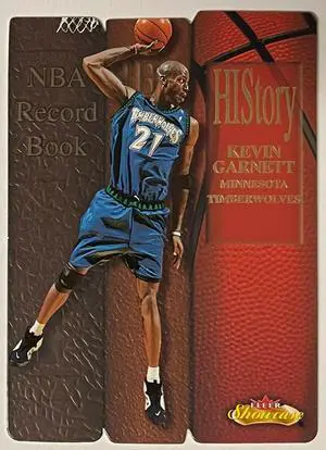 Kevin Garnett 2000-01 Fleer Skybox Showcase Die Cut Record Book History Card #5-H (Minnesota Timberwolves)