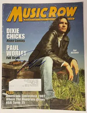 Joe Nichols signed 2002 Music Row Music Industry Full Magazine