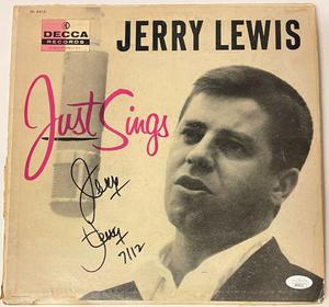 Jerry Lewis signed 1956 Decca Records Just Sings Album Cover/LP/Vinyl/Record wear- JSA #RR76712