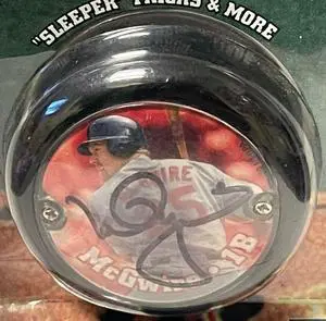 Mark McGwire signed St. Louis Cardinals MLB/Racing Champions Superstar YO-YO- JSA #SS17762- w/ 4/7/00 Game Ticket