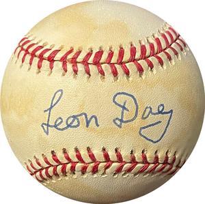 Leon Day signed RONL Rawlings Official National League Baseball toned- JSA #RR76725 (Black Sox/Eagles)