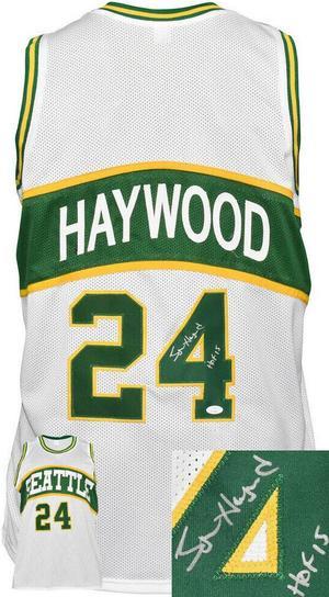 Spencer Haywood signed Seattle White Custom Stitched Pro Basketball Jersey HOF 15 (XL)– JSA Witnessed