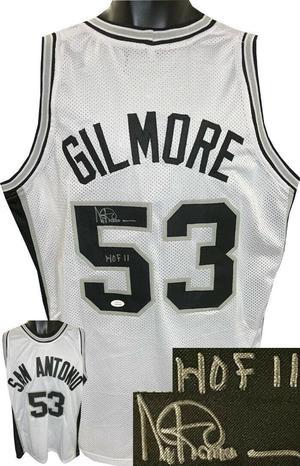 Artis Gilmore signed San Antonio White TB Custom Stitched Pro Style Basketball Jersey HOF 11 XL- JSA Witnessed