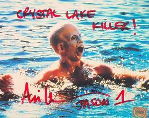 Ari Lehman signed Friday the 13th Jason Voorhees 8x10 Photo dual Jason 1/Crystal Lake Killer!- Lehman Hologram